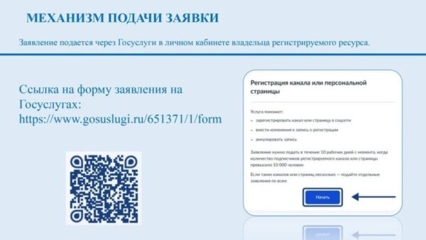 Регистрация блогов с более 10 тыс. подписчиков доступна на Госуслугах