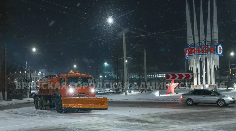 Для очистки Брянска от снега привлекли дополнительную технику