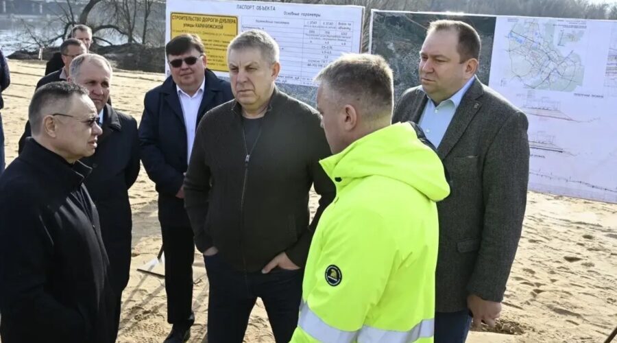 В Брянске проинспектировали строительство дороги-дублёра улицы Карачижской