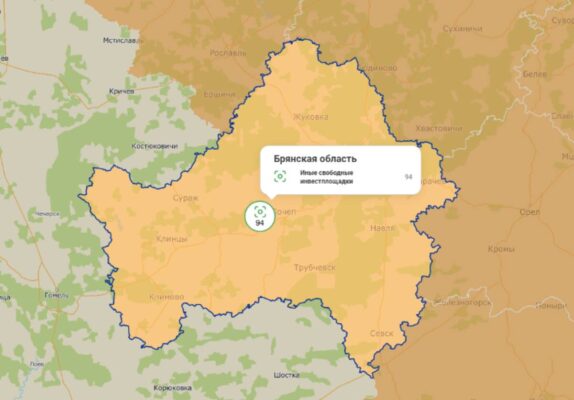 Около 94 площадок для бизнеса нанесено на Инвесткарту в Брянской области