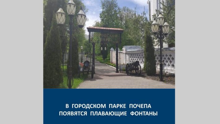 В городском парке в Почепе установят два плавающих фонтана с подсветкой